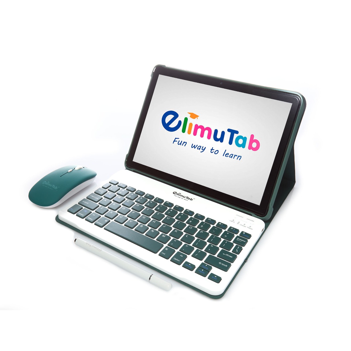 Elimutab ET02 Max 10.1” Educational Tablet with Touchpen, Keyboard & Mouse – Jungle Green | Safe Learning | Parental Control |CBC Content | 1 Year Warranty