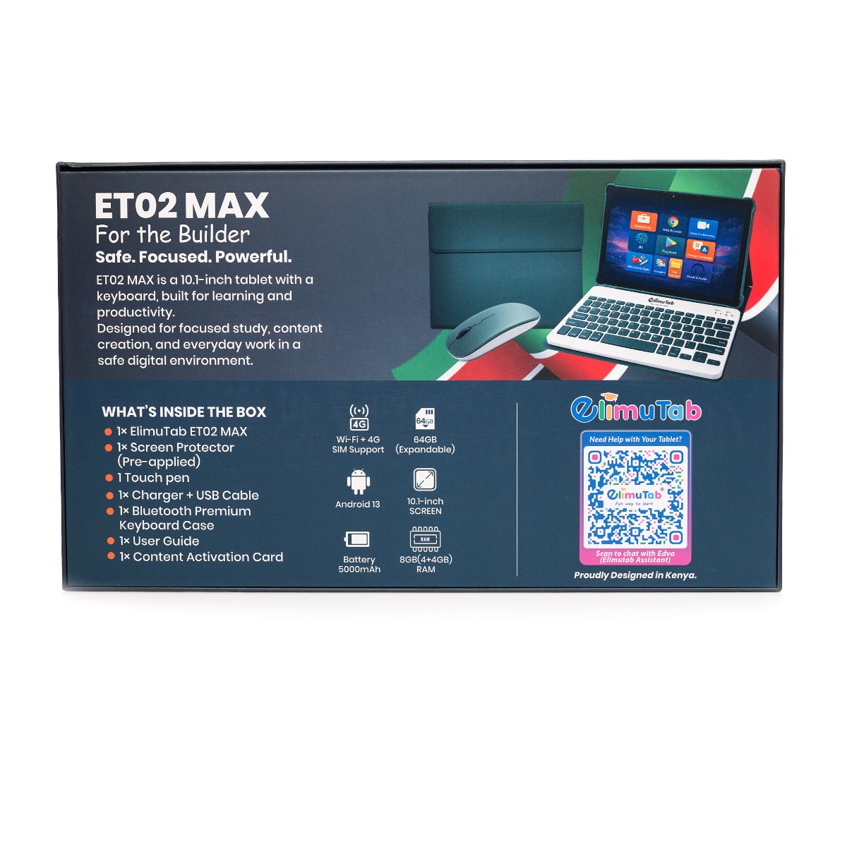 elimutab-et02-max-10-1-educational-tablet-with-touchpen-keyboard-mouse-jungle-green-safe-learning-parental-control-cbc-content-1-year-warranty