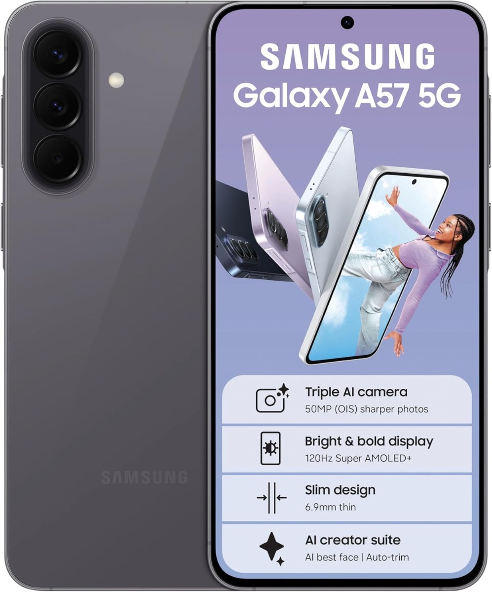Samsung Galaxy A57 5G: 6.7″- 128GB ROM - 8GB RAM - Dual SIM - Awesome Grey