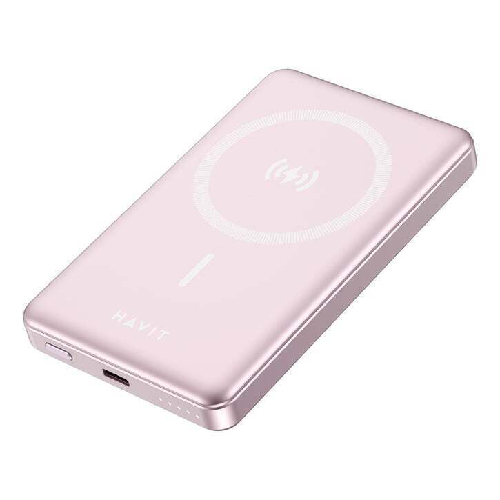 havit-10-000mah-15w-wireless-magsafe-powerbank-pb5203-pink