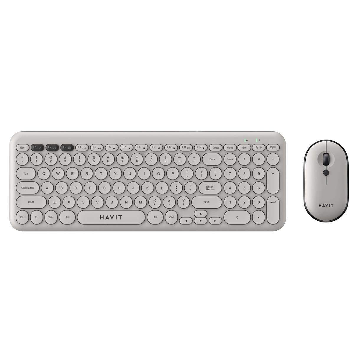 Havit Wireless Full Keyboard - KB254GCM (Light Gray)