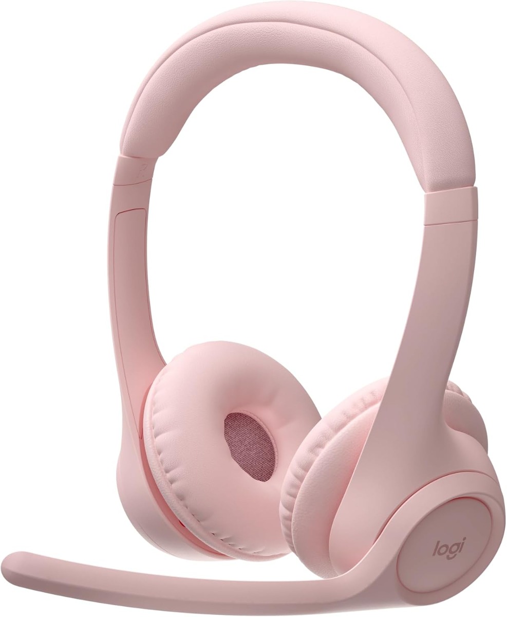 Logitech Zone 300 Wireless Bluetooth Headset With Noise-Cancelling Mic - Rose